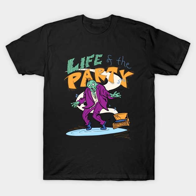 Dancing Zombie- Life of the Party T-Shirt by captainhuzzah